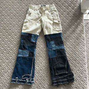 Jaded London Blue and White Trousers